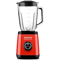 Batidora De Vaso Taurus Magnum 1000 Taurus - Batidora de vaso, 1500W, jarra cristal 1.5L, pica hielo, libre BPA, cuchilla inox 4 filos, apta para lavavajillas, roja