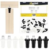 Mardatt 60 Stück Cabinet Door Repair Pins Schrank Tür Reparatur Stifte Dämpfer Ersatz Reparatur Stifte Feder geladene Möbel Armaturen Steckverbinder Teleskop, Stifte Schwarz/Weiß