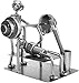 BRUBAKER Nuts and Bolts Sculpture Bodybuilder Bench Press - Handmade Iron Figure Metal Man - Metal Figure with Pen Holder - Gift for Gyms, Athletes and Bodybuilders