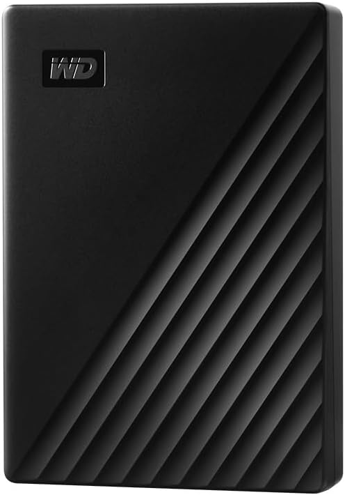 WD 5TB My Passport, Portable External Hard Drive, Black, backup software with defense against ransomware, and password protection, USB 3.1/USB 3.0 compatible - WDBPKJ0050BBK-WESN