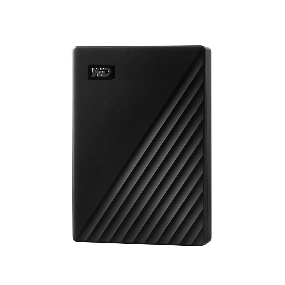 WD 5TB My Passport Hard Disk Esterno Portatile, USB 3.2 Gen 1/USB 3.0, Protezion con password, Software per la gestion e il backup, Formatto per Windows, ChromeOS and MacOS, Nero