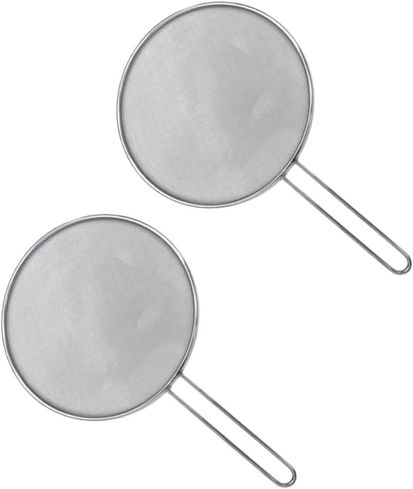 2X Mesh Splatter Screen - Grease Splatter Guard, 29 cm (11.4") Frying Pan Cover for Cooking & Frying, Stainless Steel