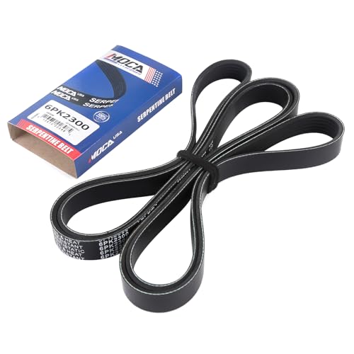 WINBEST EPDM Serpentine Belt 6PK2300 Compatible with 2005-2009 for Buick Allure Lacrosse 3.8L, 2006-2009 for Chevrolet Equinox 3.4L, 2002-2006 for GMC Envoy XL 4.2L