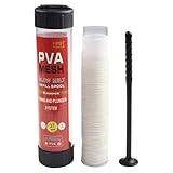 Zilimontt Red de pesca de PVA soluble en agua - Aparejos terminales para pesca de carpas y pesca gruesa, 5 m de longitud, tamaños de 60 mm/44 mm/37 mm, incluye herramienta de alimentación (60 mm x 5 m