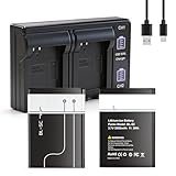 2026 Upgrade BL-5C Akku-Ladegerät Set, 2 Stück 3050mAh Hoher Kapazität 3,7V Wiederaufladbar Ersatzakku für Nokia Telefon Haushaltsradio, bt Lautsprecher, Kamera