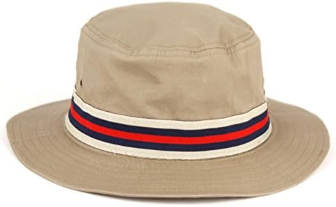 Bucket Hat with blue red band 