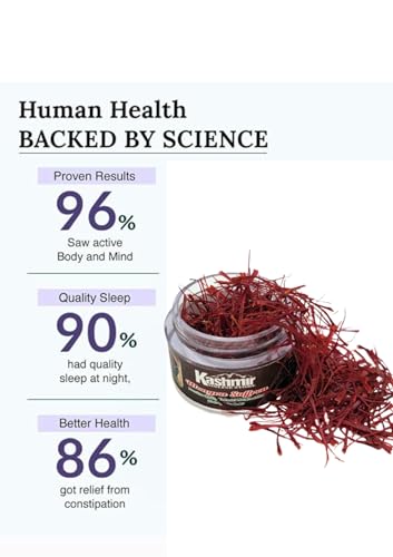 Image of Kashmir Online Store Original Saffron - Natural & Pure Finest Grade Kashmiri Kesar For Pregnant Women, Cooking, Face & Skin. (0.5 Gm)