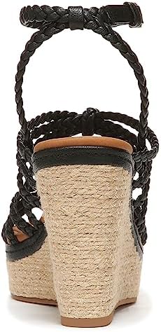 ZODIAC Womens Shana Espadrille Wedge Sandal, Black, 6 US | Image 4