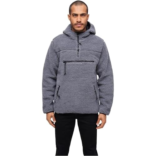 Brandit Teddyfleece Worker Pullover, anthrazit, Größe M