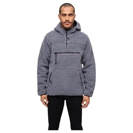 Brandit Teddyfleece Worker Pullover, anthrazit, Größe M