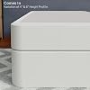 4-Inch Fully Assembled Low Profile Split Wood Traditional Box Spring/Foundation for Mattress Set, Twin, White