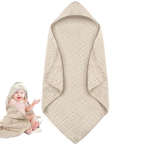 Image of Cutie Birdie Hooded Baby Towels for Newborns - 100% Muslin Cotton Bath Towels,32x32Inch, Soft & Absorbent, Large