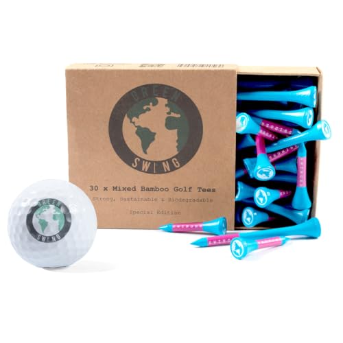 Green Swing Special Edition 70mm & 38mm Bamboo Golf Tees | S
