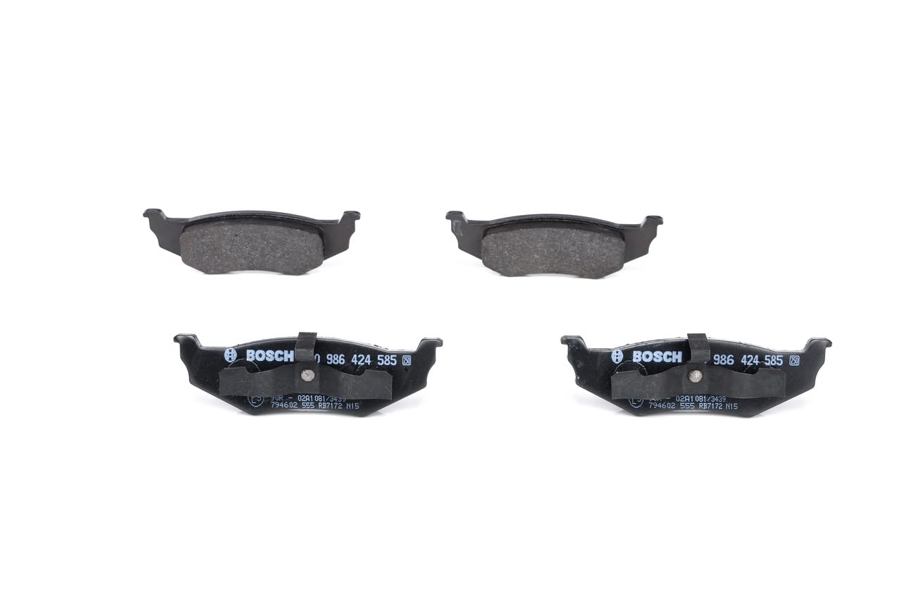 Bosch BP1233 - Pastiglie Freni Auto, Asse Posteriore - Qualità Bosch - Riduzione del Rumore e della Polvere - Certificazione ECE-R90 - Senza Rame - 1 Confezione da 4 Pastiglie