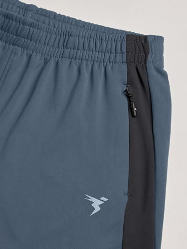 Image of TECHNOSPORT Men's Slim Fit Mid Rise Solid Trackpant with Techno Dry for Gym, Workout & Sports