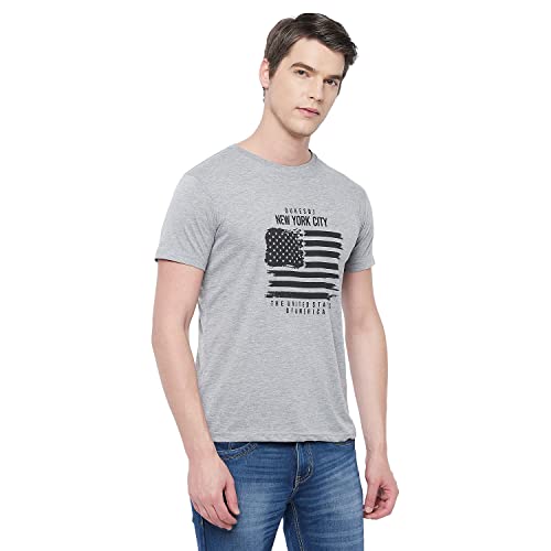 Image of Duke Stardust Men Half Sleeve Cinnamon Cotton T-Shirt