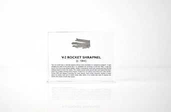 V-2 Rocket Shrapnel Artifact Display, Encased in Lucite Acrylic, 3x4x1 Inches, Authentic Piece of V-2 Rocket, Handmade in The USA by Engineered Labs, for Display or Education,