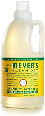 Mrs. Meyer's Liquid Laundry Detergent, Biodegradable Formula Infused with Essential Oils, Honeysuckle, 64 oz (64 Loads)