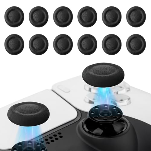 12 Stück Joystick Ersatzkappen Controller Zubehör Kompatibel mit PS4/5, rutschfeste Laserstrukturierte Analog-Stickschutzkappen mit Verschleißfestem Griffdesign