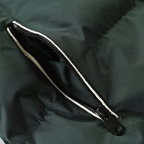Kvsozwuty Men's Jacket-Casual Winter Cotton Jacket Coat Thicken Hooded Cargo Coat Outerwear Down Puffer Jacket #TOP1