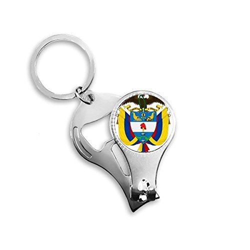 Porte-clés Colombie multifonction : décapsuleur et coupe-ongles de voiture