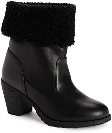 MUK LUKS Women's Lacy Lily Boots, Black, 9.5 | Image 5