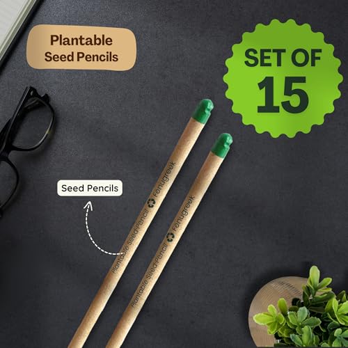 Image of Bombay Greens - 15 Plantable Seed Pencils- Bio degradable Eco-Friendly Stationery for Corporate Gifting | Sustainable Gifts with Seeds Pencils - Pack of 15