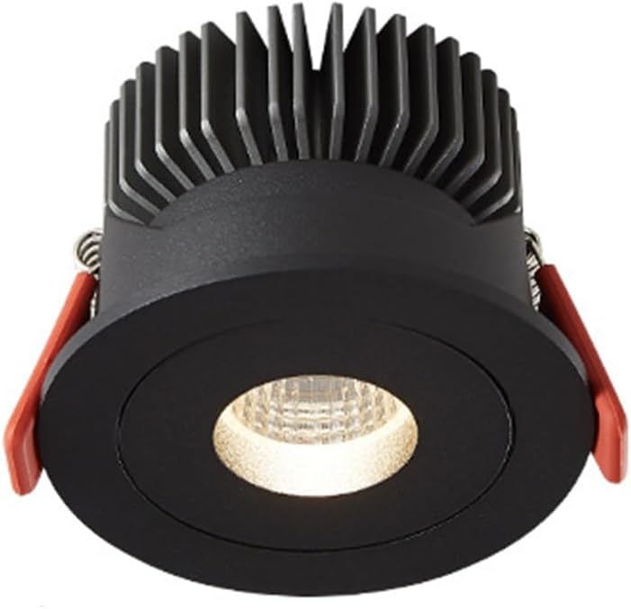 Flush Mount LED Ceiling Spotlight 30° Tilt Adjustable Downlight Black Directional Spot Lights Indoor Accent Light Fixture for Living Room Bedroom Hallway Foyer - CRI 80+ Flicker Free 8W(5000K)