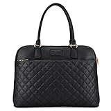 KLASSISCHE HENKELTASCHE: Gut verarbeitetes PU-Leder, strapazierfähiges Futter, goldfarbene Hardware und Diamantgittermuster