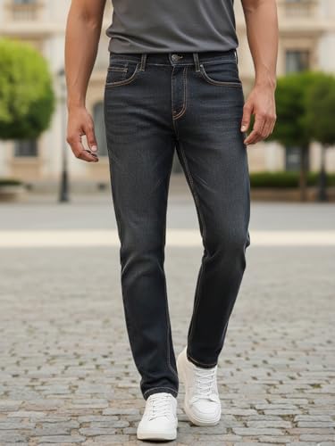 Image of Urbano Fashion Men's Regular Fit Washed Jeans Stretchable