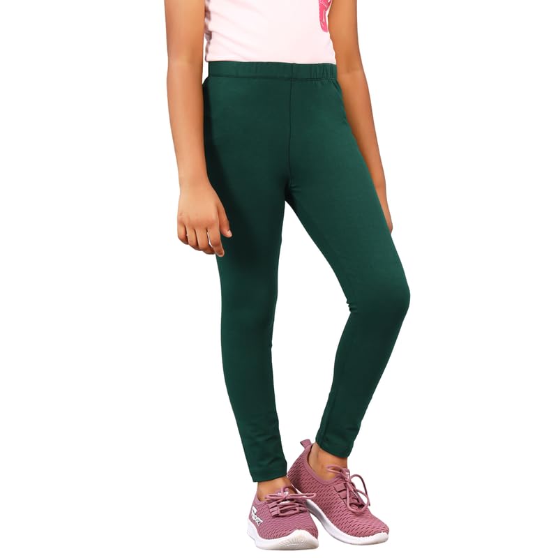 Image of ZION Leggings for Girls - Cotton Regular Fit Ankle Length | Soft & Comfortable | Perfect for Every Occasion - School, Play & Beyond | Multiple Sizes & Colors