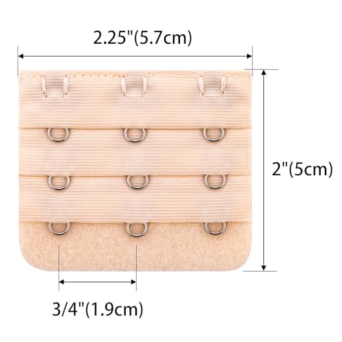6 PCS Soft Comfortable Bra Strap Extender with Triple Row Adjustment2