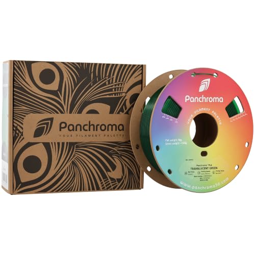Image of Polymaker Panchroma Translucent PLA Filament 1.75mm, 1kg, Green | Neatly Wound, Semi Transparent PLA, Easy Print & Smooth Feeding, Compatible with Bambu Lab & Most 3D Printers
