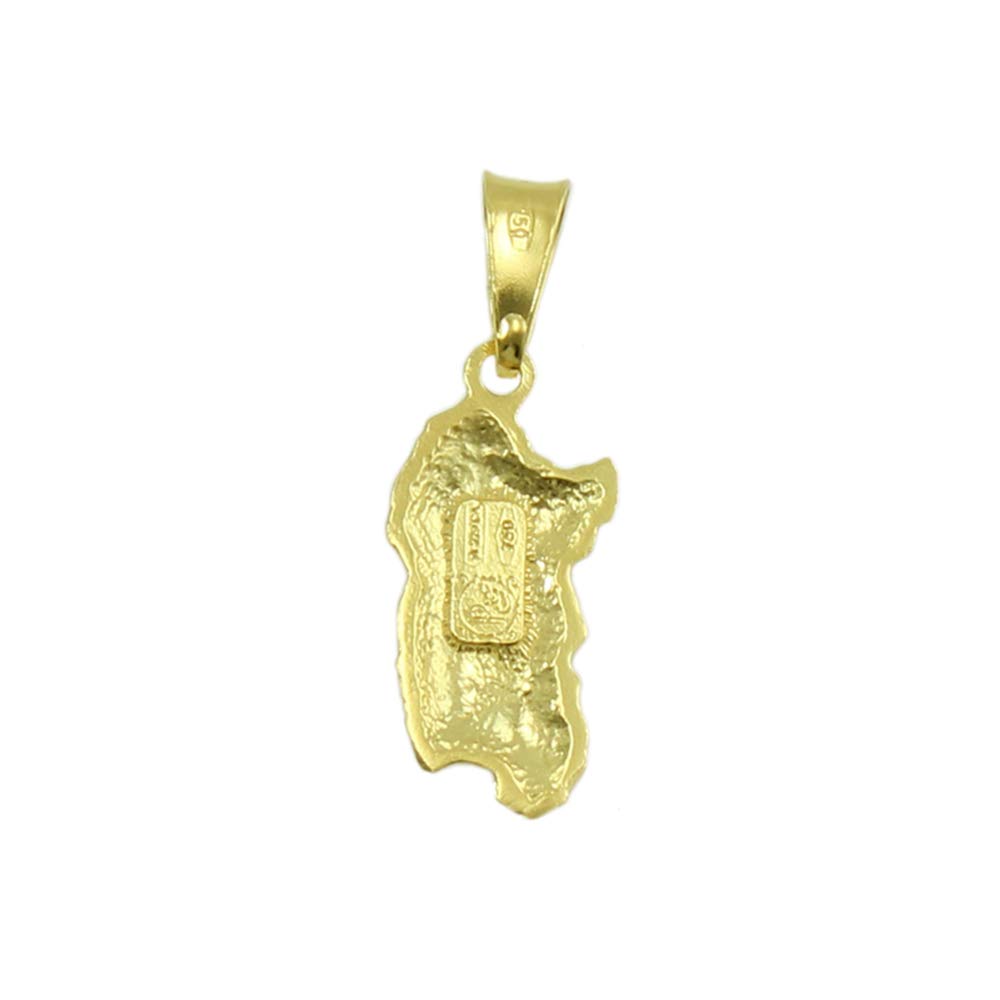 PS Pendentif Sardaigne en or jaune 750 ‰ avec Montagne