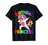 Birthday Princess Girl Dabbing Unicorn Girls T-Shirt