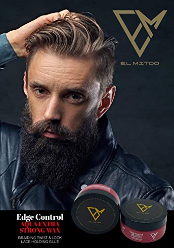 El Mitoo Edge Control Aqua Man Hair Wax- Firm Hold Wax For Perfect Grooming - Natural Styling Balm With Matte Finish Holds All Day 5Oz (150 Ml) #TOP2