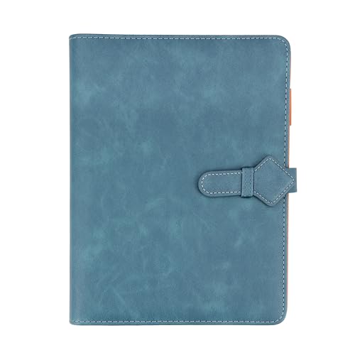 Image of A5 Leather Diary for Men & Women | Premium Refillable Ring Binder Notebook with 150 Ruled Pages | Magnetic Closure Office Diary, Planner, Personal Journal & Writing Notebook
