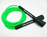 Rush Athletics - Cuerda para saltar de alta velocidad, ideal para boxeo, MMA, entrenamiento cardiovascular y entrenamiento de velocidad, ajustable, 3 m, ., verde