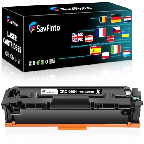 Image of SavFinto 069H CRG-069H Black Toner Cartridge Compatible for Canon imageCLASS LBP673Cdw LBP674Cdw LBP674Cx MF753Cdw MF752Cdw MF754Cdw MF755Cdw MF756Cx (1 Black)