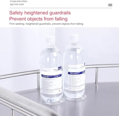 Collapsible Wagon Cart with Wheels Foldable Folding Wagons Carts Silent Universal Wheels,Mobile Medical Trolley Cart with Swivel Casters, 2-Tier Stainless Steel Utility Cart for Salon, Spa,