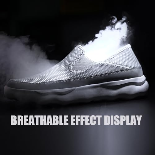Men's Mesh Breathable Slip on Loafers Lightweight Non-Slip Drving Tennis Sneakers for Standing All Day Walking Work3