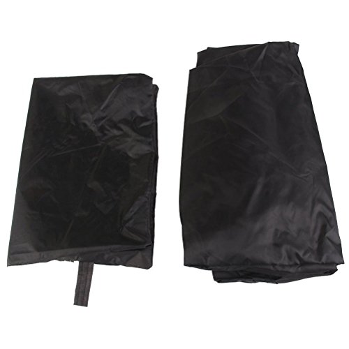 Capa para churrasqueira Tinksky com bolsa de armazenamento 77 cm redonda à prova d'água (preta)