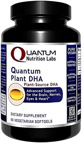 Quantum Nutrition Plant DHA, Dietary Supplement, 60 Plant-Source Capsules, Advanced Support for The Brain, Nerves, Eyes, and Heart Quantum Nutrition Plant DHA, Dietary Supplement, 60 Plant-Source Capsules, Advanced Support for The Brain, Nerves, Eyes, and Heart