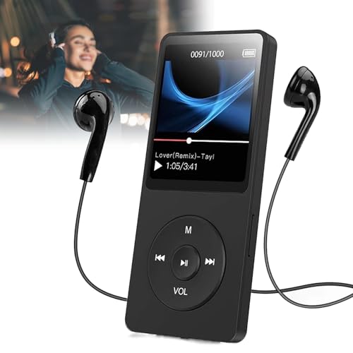 Image of 16GB Portable MP3 Player with 128GB Expandable Storage – 7-Hour Playback, Wireless,Lossless Sound,1.8" HD Screen | FM Radio,E-Book Reader,Multi-Language Support,16GB