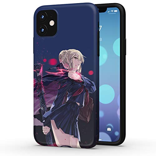 THE DREAMY LIFT iphone 11 ケース カバー アニメ 漫画 20個模様 二頭身 FGO Fate/Grand Order fate stay night 綺麗 萌え ゲーム グッズ スマホ アイフォンケース シェル ストラップ おしゃれ IMD TPU かわいい フィギュア ソフト 耐衝撃 レンズ保護 脱着簡単 指紋防止 スリム 軽量 傷防止 (iphone 11, セイバーオルタ5)