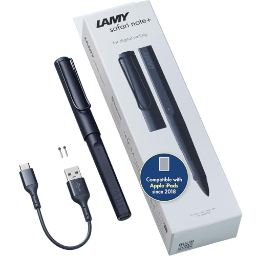 LAMY Safari Note+ Steel Black iPad Pen - Stylus Pen with Palm Rejection, tilt Sensitivity...