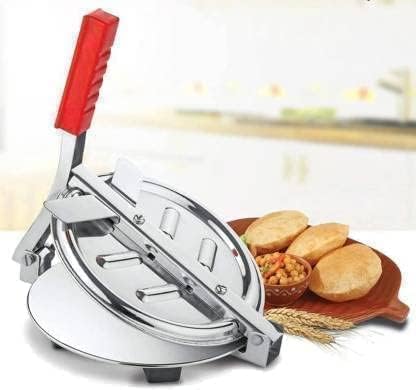 Image of 6.5 Inch Puri Press Maker Stainless Steel Puri Maker Press Machine - Roti Chapati Presser for Home - Papad-khakhra- Puri Maker Press Machine Stainless Steel (Roti Chapati Presser)