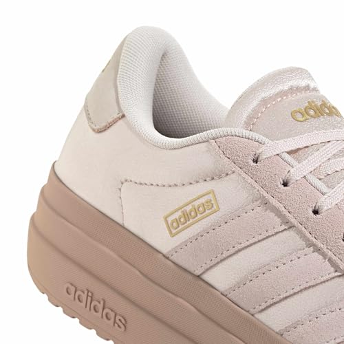 Image of adidas Womens Vl Court Bold Lace Up Sneakers Shoes Casual - Pink