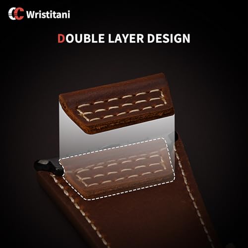 Image of Wristitani Genuine Leather Strap Compatible With Apple Watch