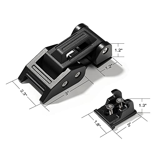 Seven Sparta Hood Latches Aluminum Hood Catch Compatible With Jeep Wrangler Jk/Jku 2007-2017, Jl/Jlu 2018-2022 & Jeep Gladiator 2020-2022, 1 Pair (Base) #TOP7